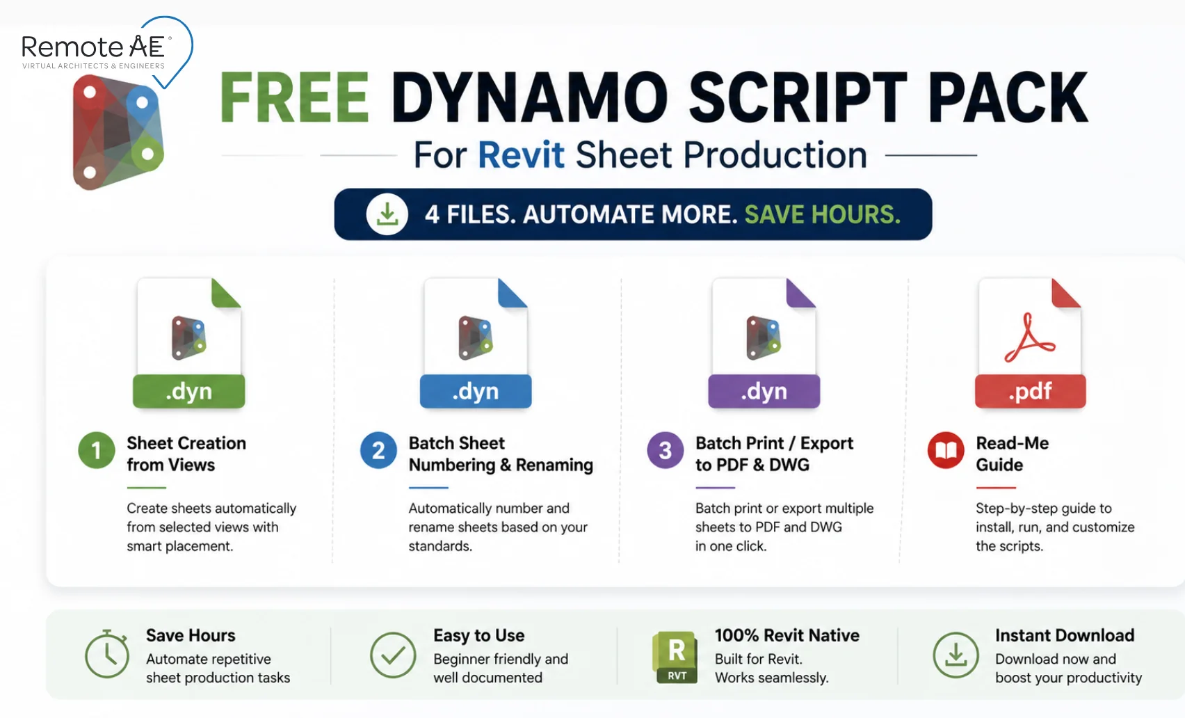 Free Dynamo script pack for Revit sheet production download