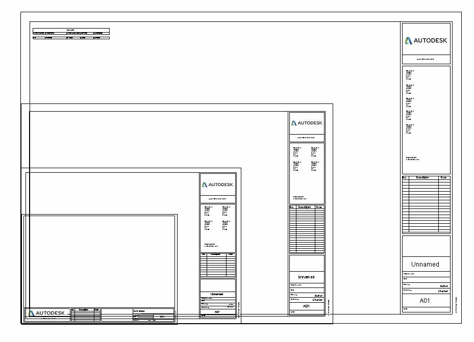 Architectural sheet showing title block