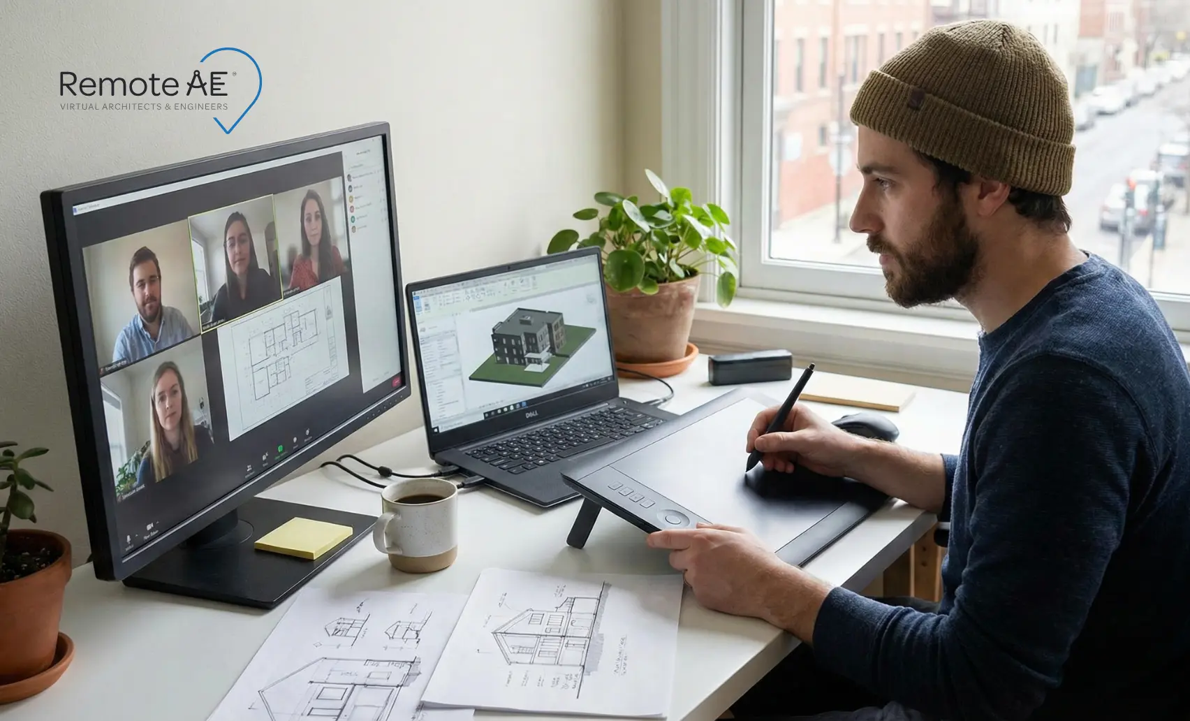 remote assistant collaborating in real time with an AEC team