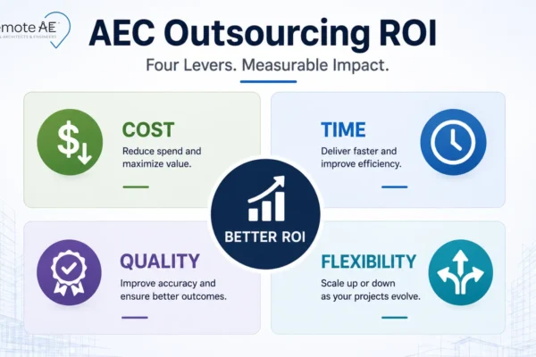 Four levers of AEC outsourcing ROI: cost savings, time efficiency, quality, and flexibility”