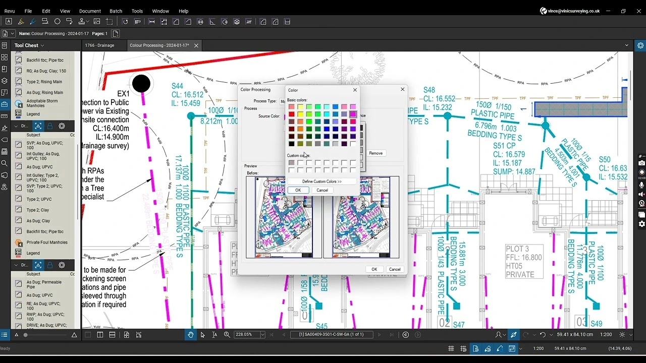 Bluebeam PDF colored markups