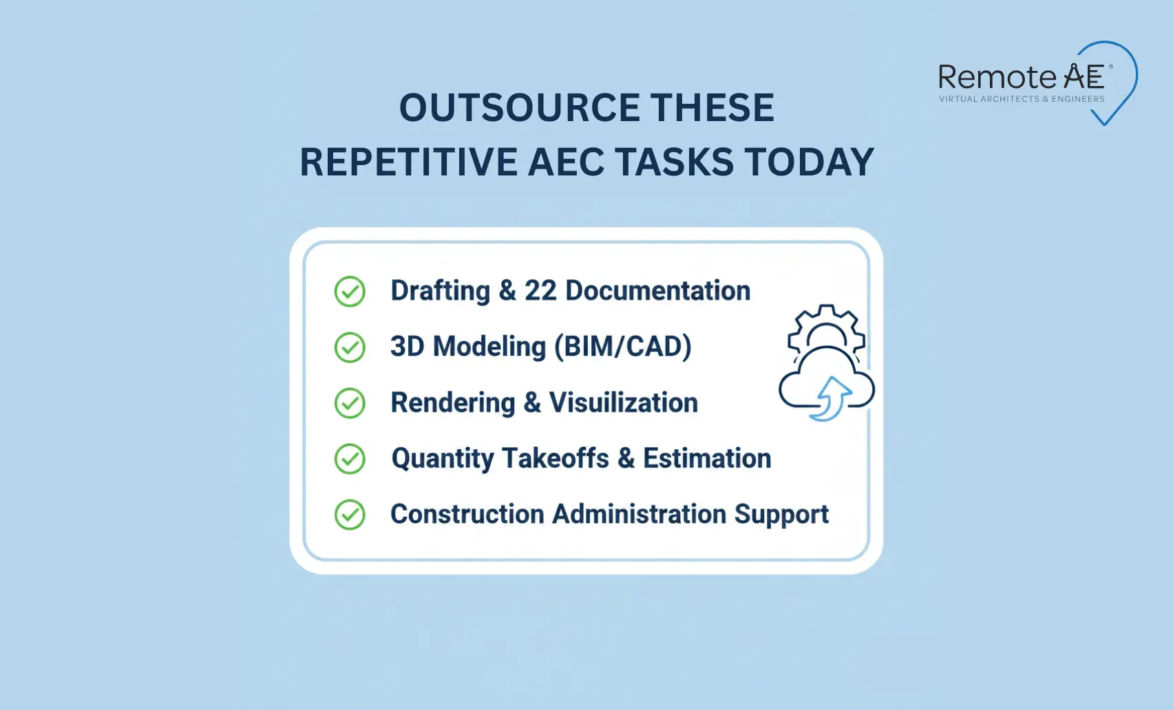 Repetitive AEC tasks ready to outsource