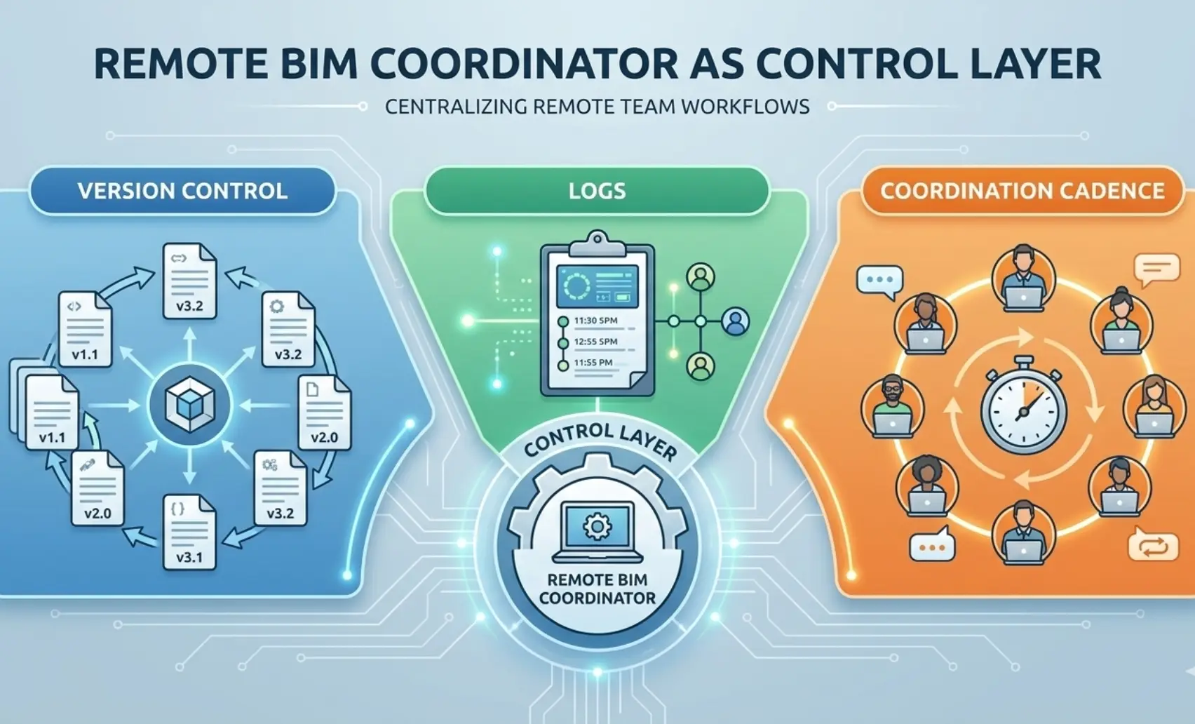 Graphic: “Remote BIM coordinator as control layer”
