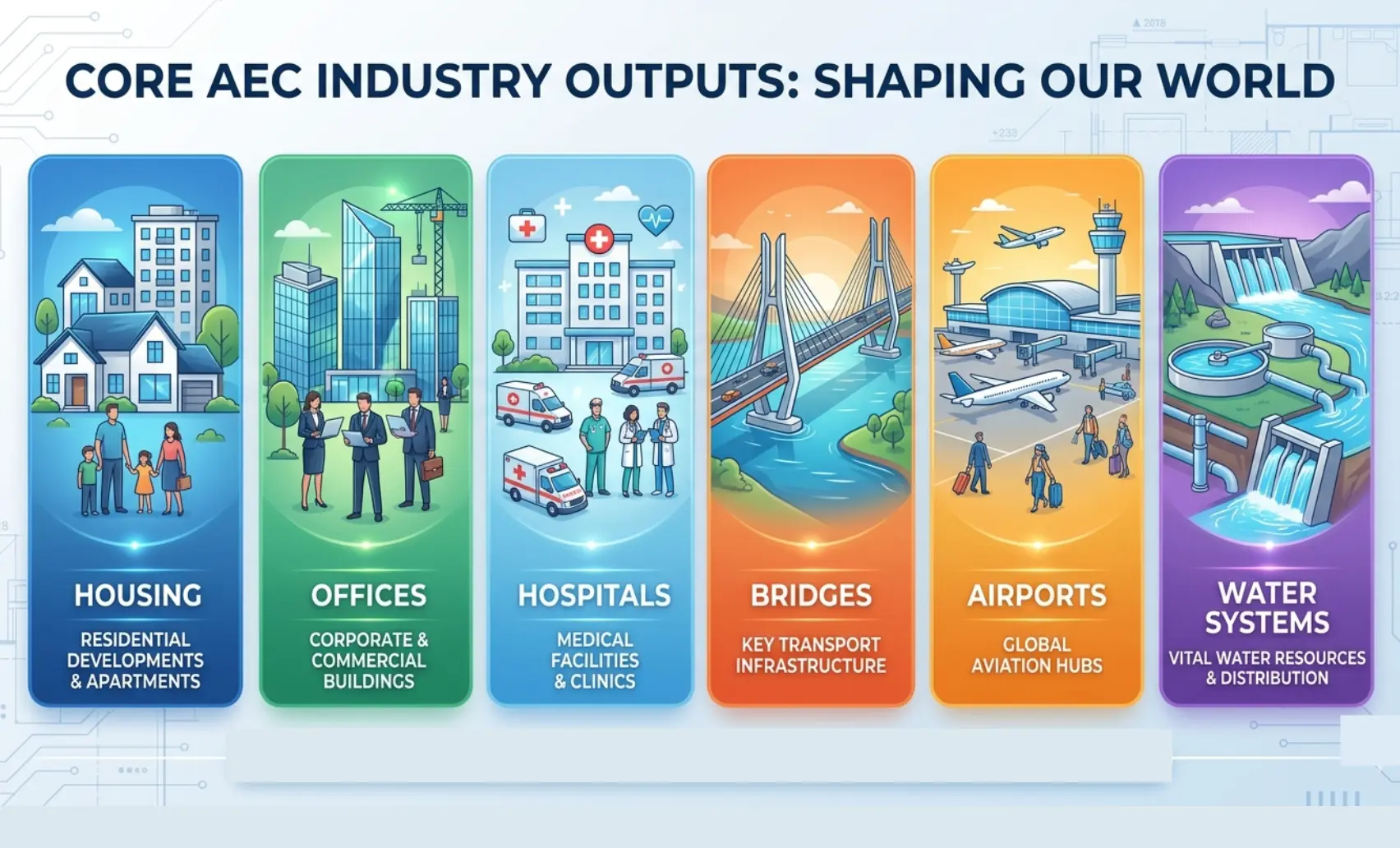 Icons showing AEC outputs