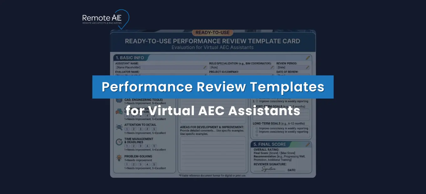 Performance Review Templates for Virtual AEC Assistants - Remote AE