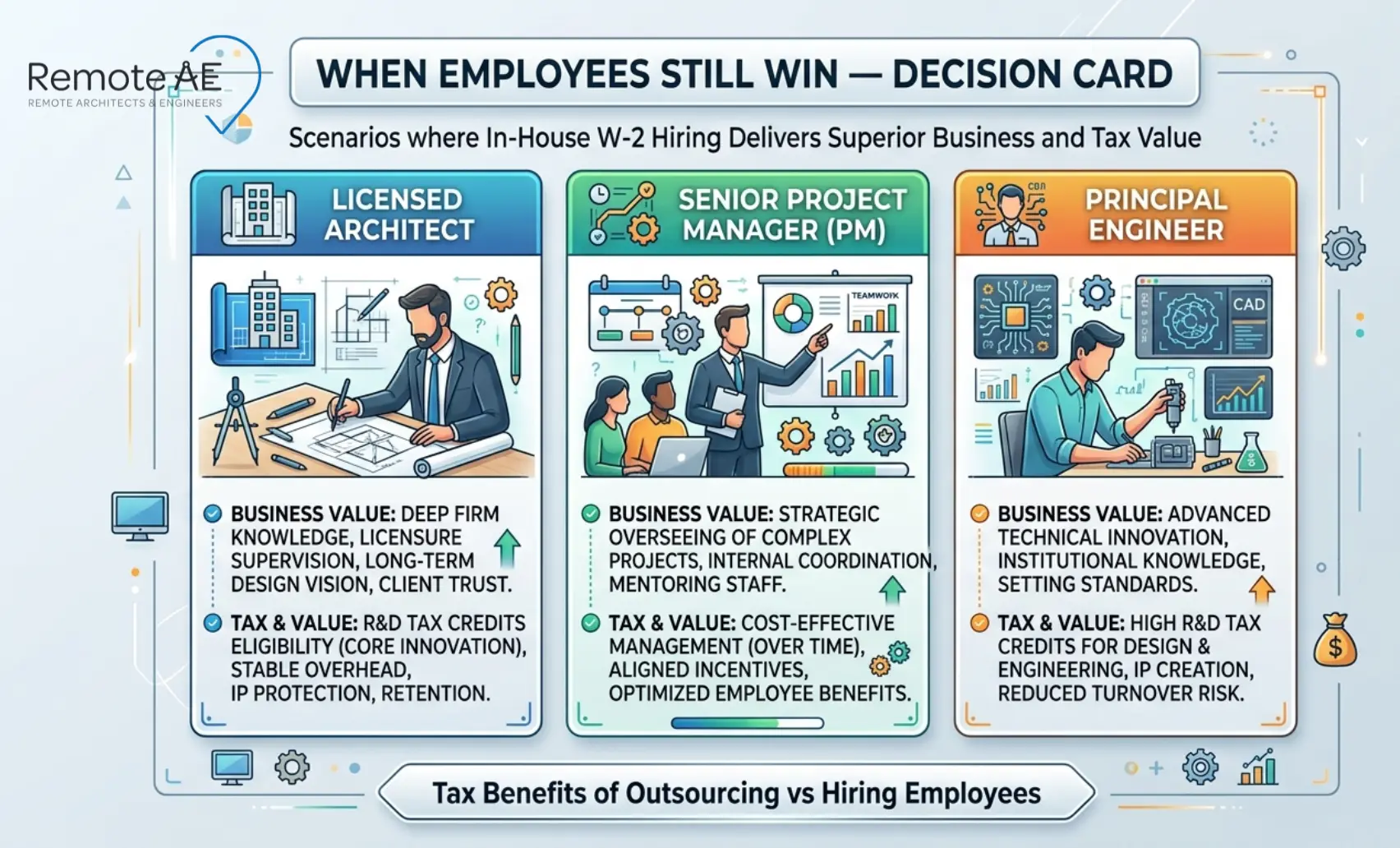 Graphic: "When Employees Still Win — Decision Card"