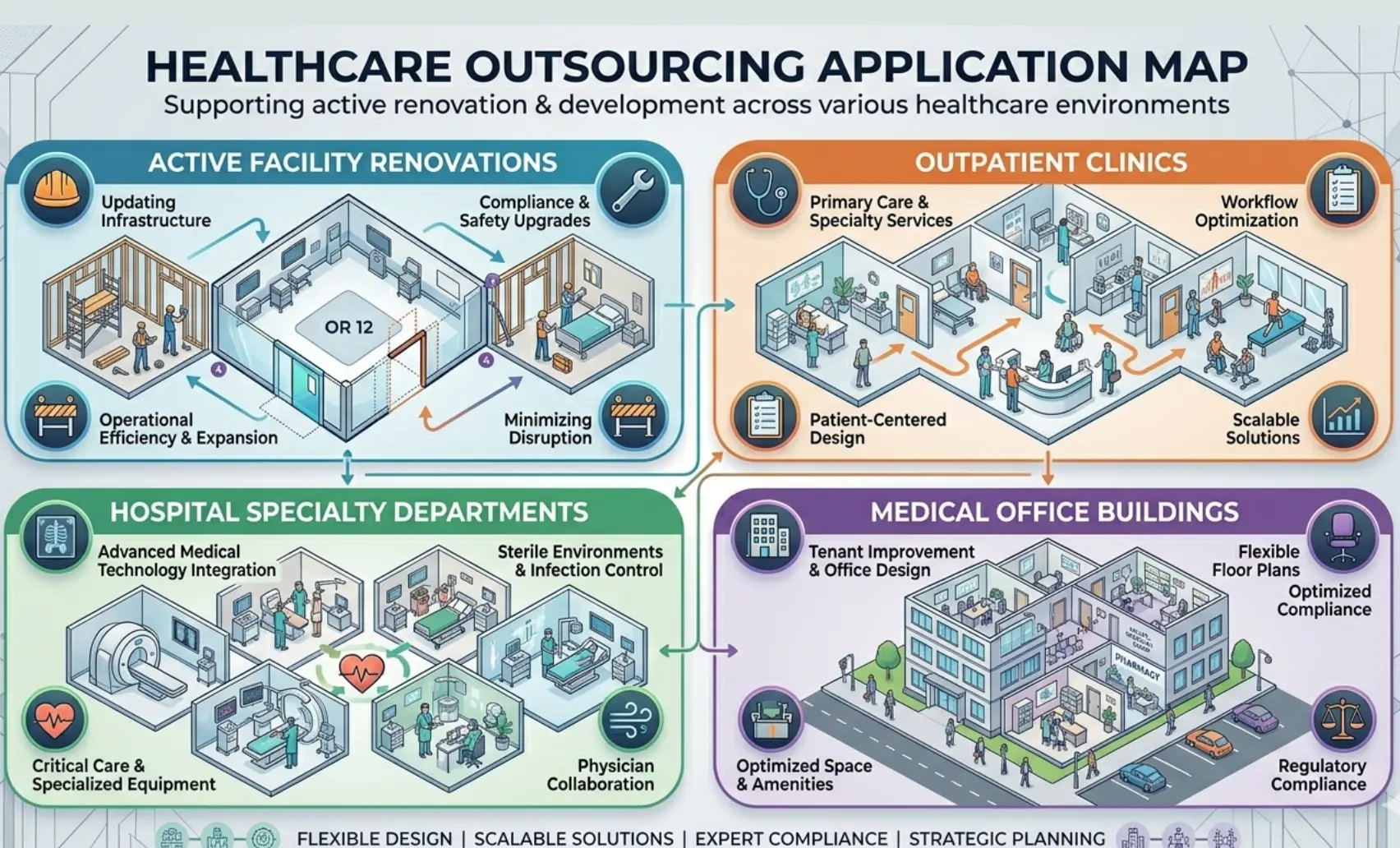 Graphic: "Healthcare Outsourcing Application Map"