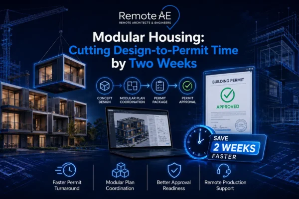 Modular Housing - Cutting Design-to-Permit Time by Two Weeks - Remote AE
