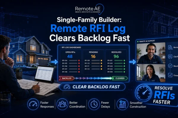 Single-Family Builder - Remote RFI Log Clears Backlog Fast - Remote AE